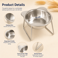 Supports surélevés en acier inoxydable pour gamelles de chat : hauteur confortable pour manger et maintien des zones d'alimentation plus propres