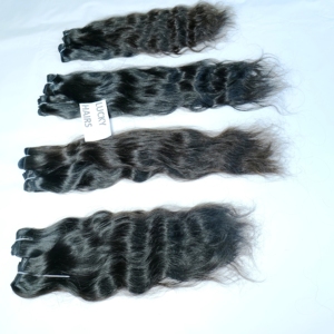 Vente en gros d'extensions de cheveux humains vierges bruts indiens Faisceaux droits à cuticules alignés dans des styles de vagues profondes/lâches de qualité capillaire Remy - Product Image 1