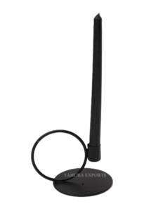 Elegant Stylish <b>Black</b> Metal Candle Holder <b>Candlestick</b> for Home Decoration Premium Quality Luxury Metal Candle Stand Finished - Product Image 3