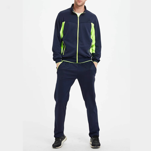 Vêtements pour hommes Tissu polaire en polyester Conception personnalisée Logo imprimé OEM Survêtement Ensemble à fermeture éclair Jogging actif Survêtements - Product Image 5