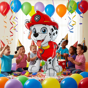 Globo de Aluminio de Marshall de Paw Patrol, 64x74 cm, Decoración para Fiestas, Bolsa de 2 Piezas - Product Image 3