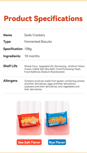 Galletas Saladas Crujientes <span class=keywords><strong>para</strong></span> Combinar con Queso, Servir con Sopa, Aderezar Ensaladas y Uso en Catering, Galletas de Soda a Granel - Product Image 6