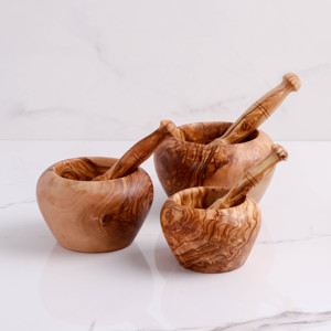 Mortero y Maja de madera grande hecho a mano para herramientas de hierbas y especias - Product Image 2