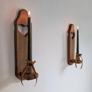 Farmhouse Rustic Wooden <b>Candle</b> <b>Sconces</b> Indoor <b>Wall</b> Mounted Kitchen Livingroom Cozy Handmade Vintage Design - Product Image 6