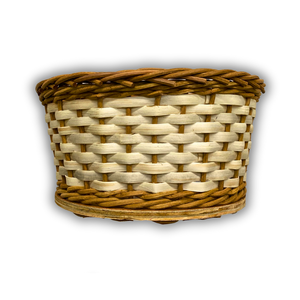 Cesta de Mimbre para Guardar Pan, Cesta de Mimbre con Base de Madera Ecológica, Bandeja para Servir y Exhibir, Cesta para Servir en la Mesa - Product Image 1