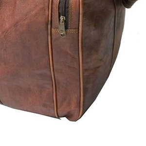 Bolsas de lona de cuero impermeables ligeras Unisex 30L con barra de tiro Cierre de cremallera de la mejor calidad para viajes de fin de semana y ropa deportiva - Product Image 5