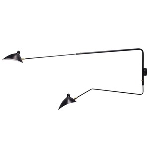 Premium Black Metal Wall <b>Lamp</b> With Artistic Craft And Contemporary Style To Brighten Home Interiors With Sophisticated Flair - Product Image 2