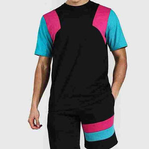 Streetwear décontracté pour hommes ensemble t-shirt et short d'été à manches courtes imprimé respirant vêtements en coton - Product Image 6