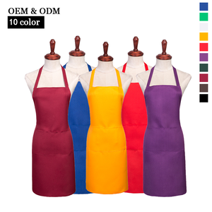 Delantales con babero liso para mujer con 2 bolsillos, delantal de Chef comercial con logotipo personalizado para cocina, restaurante, pintura, dibujo, barbacoa - Product Image 3