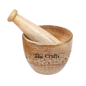 ชุดเครื่องบดและบดสมุนไพรทำจากไม้และไม้ถูพื้น - Product Image 2