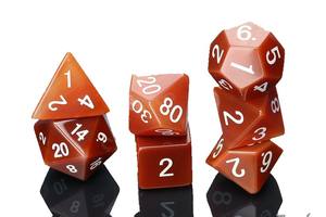 Ensemble de dés en pierre de haute qualité, carnelian rouge, pierres précieuses gravées, pierres naturelles, ensemble de dés personnalisé, dés en cristal viking, grossiste - Product Image 4