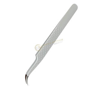 แหนบต่อขนตาสแตนเลสแบบปรับแต่งได้ด้ามจับไฟเบอร์ทรงสี่เหลี่ยมด้ามจับมีดีไซน์ใหม่ - Product Image 2