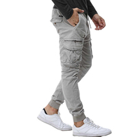 Pantalon décontracté pour homme, service OEM, meilleure qualité, doux, respirant, élastique, 100 % coton, tissu toile, coupe droite, taille mi-haute, imperméable