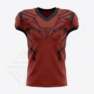 Ensemble d'uniformes de football américain en jersey twill, grande taille, 100 % polyester haute performance - Product Image 1