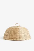 Panier à couvercle de cloche en osier naturel en bambou pour la protection des aliments ou l'affichage décoratif de Table à manger de cuisine