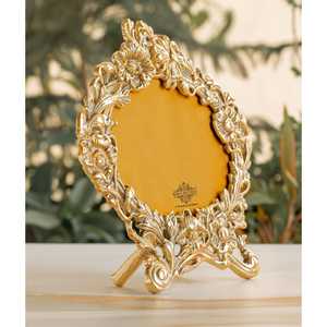 Marco de Fotos Decorativo de Diseño Floral Moderno, 4x6, Acabado en Latón, para Colgar en la Pared, Marco de Hierro para Póster, Vidrio y Aluminio, para Estilo Contemporáneo - Product Image 3