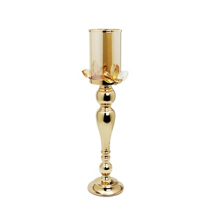 Attractive Look Handmade Candle Holder Gold Plated Metal <b>Candlestick</b> Holder Lighting Decoration &Use for Occasion home decor - Product Image 6