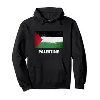 Sudadera con Capucha de Forro Polar 100% Algodón para Hombre, Diseño Estampado de Palestina, para Adultos Musulmanes