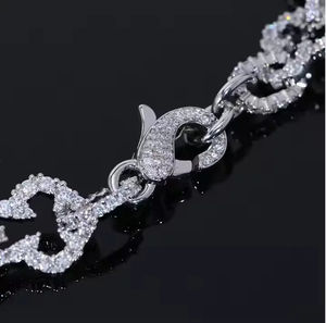 Nueva Cadena Cubana con Diamantes de Imitación Moissanite, Joyería Hip Hop de Lujo Personalizada, el Mejor Regalo para Hombres, Material de Oro Blanco - Product Image 3