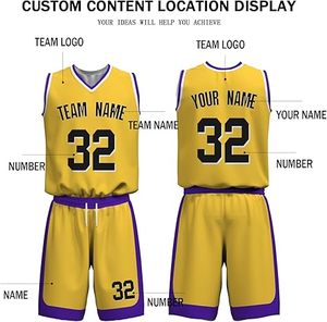 Ensembles d'uniformes de basket-ball légers et respirants, grande taille, couleur personnalisée, haute qualité, 100% polyester pour hommes adultes - Product Image 4
