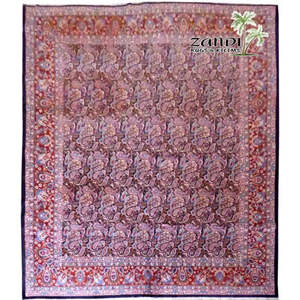 พรมทอแท้คุณภาพสูงลายแบบนามธรรมจากเมืองตาบริซ ทำจากขนสัตว์และฝ้ายธรรมชาติ เหมาะสำหรับปูพื้นบ้านและสำนักงาน - Product Image 1