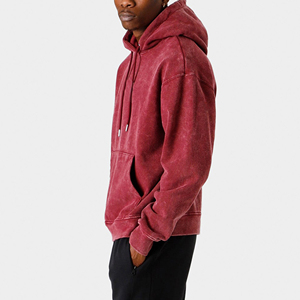 Top Trending Men's Acid <b>Wash</b> Hoodies Winter Breathable 100% Cotton Fleece Custom Logo Wholesale - Product Image 3