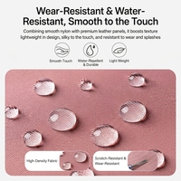 Sac à dos pour ordinateur portable en nylon imperméable pour femme, léger et grande capacité, idéal pour les trajets quotidiens et les voyages, avec organisation multi-poches