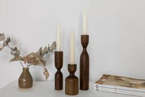 Menorá moderna de madera con portavelas, candelabro de Janucá hecho a mano, decoración judía minimalista para celebrar las festividades. - Product Image 2