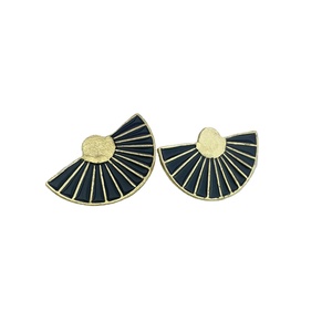 Stylish Designer Gold-Plated <b>Huggie</b> <b>Earrings</b> Unique Big Stud Jewelry for Daily Wear Made From Durable Brass - Product Image 3