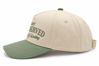 Casquette de baseball brodée à 5 panneaux en sergé de coton avec visière contrastante, logo personnalisé, ajustable, structurée, décontractée, pour l'extérieur, unisexe