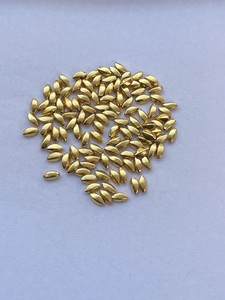 Perles en or massif 14k 18k de 3mm et 6mm en forme de riz, fabrication artisanale, apprêts de bijoux, perles d'espacement pour bijoux DIY - Product Image 3