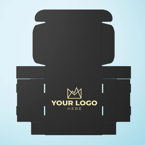Caja de correo de envío de cartón corrugado impresa en negro mate Impresión de logotipo personalizado Ideal para embalaje de pequeñas empresas - Product Image 4