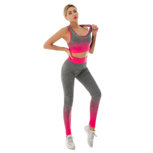 Ensemble de soutien-gorge de gymnastique et de fitness respirant de haute qualité avec conception complète de sublimation soutien-gorge de sport élégant et leggings pour le yoga - Product Image 1
