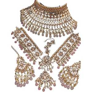 Última nueva boda alta chapado en oro fiesta desgaste Kundan joyería Kundan Collar corto estilo chapado en oro moda para mujeres - Product Image 1