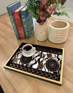 Precio directo de fábrica, diseño moderno personalizado, bandeja de servicio de vidrio rectangular, decoración del hogar, mesa, cocina, para hoteles, gran oferta de Navidad - Product Image 1