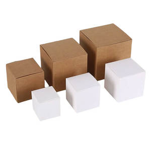 Caja de papel Kraft cuadrada, caja de embalaje de varios tamaños, cajas de embalaje para galletas de jabón de caramelo Diy, suministros para fiesta de boda y cumpleaños - Product Image 3