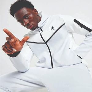 Conjunto de chándales de lana tecnológica de alta calidad para hombre, chándal liso para hombre, chándal de Color sólido transpirable de secado rápido para hombre - Product Image 3