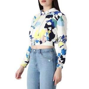 Venta al por mayor logotipo personalizado cremallera completa transpirable invierno mujer Sudadera con capucha en blanco de talla grande 100% algodón pulóver sudaderas con capucha - Product Image 3