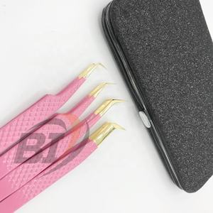 Pinzas para extensión de pestañas de acero inoxidable sostenibles japonesas de oro rosa de alta calidad al por mayor punta puntiaguda-cada unidad seleccionada a mano - Product Image 6