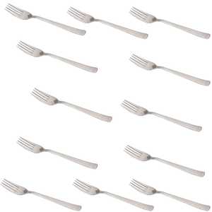 Tenedor de mesa hecho a mano de acero inoxidable puro con diseño de acabado mate, utensilios para postre - Product Image 4