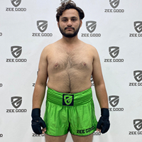 Shorts de combat Muay Thai MMA pour hommes en polyester/coton, anti-plis, respirants, séchage rapide, taille élastique, imprimé numérique, vente en gros