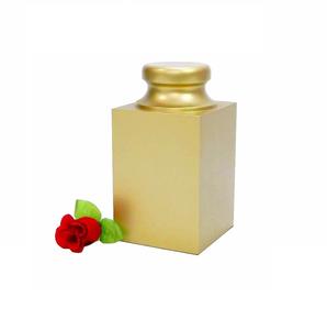 Urna Funeraria Moderna de Lujo para Cenizas Humanas, Cuadrada, Hecha a Mano, con Acabado Dorado, Metal, Conmemorativa, Fabricante Mayorista OEM. - Product Image 1