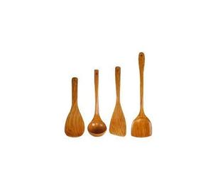 Acasia Wood Latest Product High Quality Handmade Eco-friendly Natural Wooden Spoons Set Wooden Salad Set Cutlery Wholesale - Product Image 1