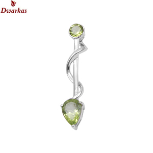 Elegante personalizado 925 plata esterlina peridoto natural piedra preciosa colgante collar regalo joyería precio al por mayor stock listo - Product Image 1