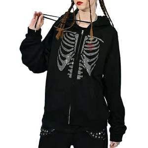 Sweat à capuche unisexe Hip Hop de haute qualité, sweat à capuche surdimensionné avec fermeture éclair pour automne et hiver, Style Oem - Product Image 5