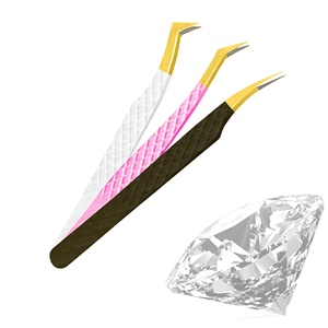 Pince à cils personnalisable en acier inoxydable avec embouts en fibres pointues Extension de cils de volume confortable en différentes tailles - Product Image 4