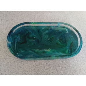 Plateau décoratif en résine pour l'affichage de bougies, le service de gâteaux, de jus et de nourriture, plateau de service pour la maison et l'hôtel - Product Image 3