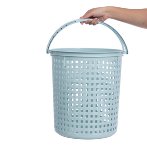 Hokori 5125 Medium Thai Style <b>Rattan</b> Plastic <b>Basket</b> PP Material Multi-Purpose <b>Laundry</b> and Home Storage with Handles - Product Image 5