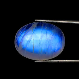 Gemas de cabujón de piedra lunar arcoíris natural, piedra lunar arcoíris llamativa azul pulida suave, increíble piedra preciosa brillante para joyería - Product Image 4