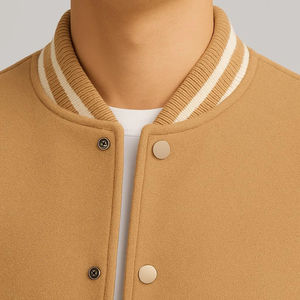 Chaqueta Varsity de Invierno para Hombre, Nueva Llegada 2026, Impresión Personalizada con Logotipo Frontal, Resistente al Viento, Transpirable, Estilo Urbano, Talla Adulto, Tinte Liso - Product Image 5